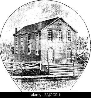 Alte Sands Street Methodist Episcopal Church, Brooklyn, N.Y [elektronische Ressource] : Eine illustrierte Centennial aufzeichnen, historischen und biographischen. Da neue Kirche Gebäude. George Smith, einer der officialmembers, kaufte die alte Struktur, und es wurde verschoben andie Jamaika Turnpike (Fulton Street), gegenüber High Street und zu verschiedenen Zwecken gewidmet. In einem Teil Richter Garri - Sohn hielt Gericht, und in einem anderen die Führer ihre Klassen erfüllt. Der Pastor, Wm. Hilgers, arbeiteten mit bemerkenswerter Energie. Er erklärt, dass die Brüder eher geneigt waren die sizeof das ursprüngliche Gebäude zu erhöhen, weil er fürchtete, zu entstehen. Stockfoto