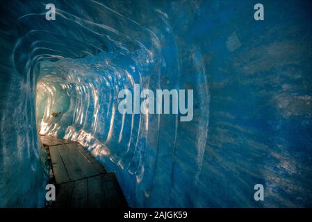Innenansicht der Rhonegletscher in der Schweiz Stockfoto