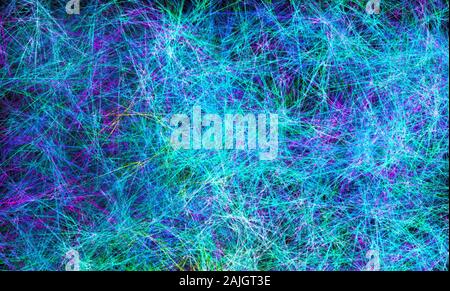 Digitale Zeichnung Hintergrund. Dynamische Farbe Mix in den Farben lila und blau. Futuristische Muster. Moderne Einrichtung Stockfoto