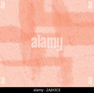 Moderne Zeichnung Hintergrund. Dynamische Farbe Linien, Flecken in Coral und rosa Farben. Geometrische Muster. Gemischte Medien Stockfoto