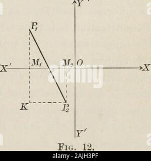 Flugzeug und solide analytische Geometrie; eine elementare Lehrbuch. entre des Dreiecks und der X-Achse passesthrough einen Scheitelpunkt? 10. Notation. - Wird es oft notwendig sein, distinguishbetween Punkte, die fest definiert sind und diejenigen, die althoughconstrained in einem bestimmten Pfad zu bewegen, dennoch kann occupyany Position auf diesem Weg. Feste Punkte werden immer durch Teilscripts, letteredPv PT usw. unterschieden und durch die Koordinaten (xv y^), (R2, t/2), etc. vertreten, während variable Punkte werden in der Regel rep werden - von der einfachen Variablen (x, y). Wenn variablepoints, deren Bewegungen sind Gover Stockfoto