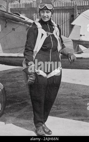 AMY JOHNSON (1903-1941) wegweisende Englisch Pilot über 1935 Stockfoto