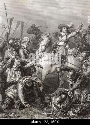Schlacht von Rocroi vom 19. Mai 1643. Louis XIV gezeigt wird, die Franzosen - Ich tat er wenig Teil der Kämpfe gespielt