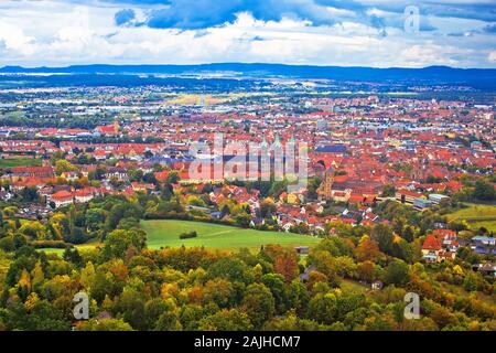 Bamberg. Antenne Panoramablick der Stadt Bamberg, Oberfranken, Bayern Region in Deutschland Stockfoto