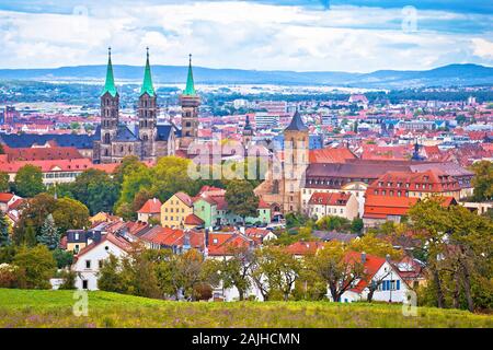 Bamberg. Panoramablick auf die Landschaft und die Architektur in Bamberg, Oberfranken, Bayern Region in Deutschland Stockfoto