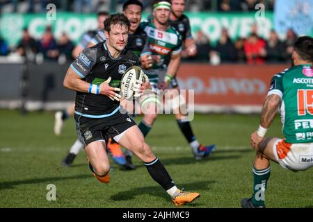 Treviso, Italien, 04. Jan 2020, Peter Horne (Glasgow) bei Benetton Treviso vs Glasgow Warriors - Rugby Guinness Pro 14-Kredit: LPS/Ettore Griffoni/Alamy Leben Nachrichten Quelle: fidesdienst Fotografica Live Media Srls/Alamy leben Nachrichten Stockfoto