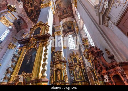 Prag, Tschechische Republik, 10. SEPTEMBER: Interieur des Heiligen Jilji Kirche, 10. September 2019 in Prag, Tschechische Republik Stockfoto