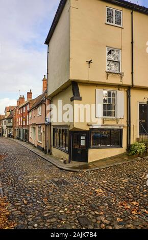 Alte medaeval Häuser in Elm Hill von Norwich Stockfoto