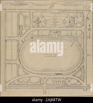 Züchter und Sportler. Band LX. Nr. 2. SAN FRANCISCO, Samstag. 13. Januar 1912. Abonnement -? 3,00 pro Yeai. Grundriss DER NEUEN EXPOSITION PARK UND MESSE, LOS ANGELES, CAL. Der Züchter und Sportler [Samstag, 13. Januar 1912. Stockfoto