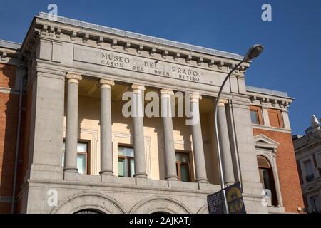 Prado Museum, Cason del Buen Retiro Gebäude, Madrid, Spanien Stockfoto