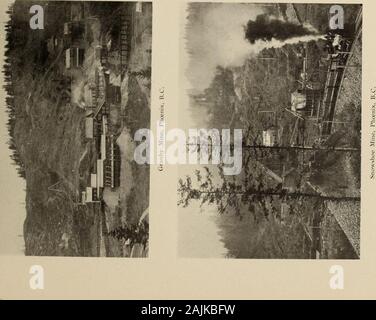 Mining Camps von British Columbia: ein Souvenir von Rossland, Nelson, Greenwood, Phoenix, Grand Forks, Kaslo, Revelstoke, Cranbrook, Fernie und der Kootenay, Begrenzung und Crow's Nest Bezirke; mit 50 exzellenten Blick auf typische Szenen dargestellt. Stockfoto