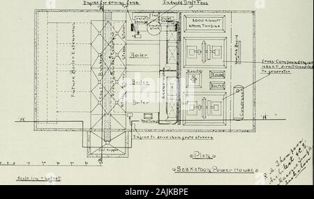 Kanadische Ingenieur. Die Konstruktion ist aus Stahl, Stein und Beton, und isfireproof. Die Abmessungen sind 85 von 154 Fuß und der wallsare 42 Fuß hoch; die Konstruktion ist der modernste für im Heizraum, der Kessel besteht aus threedouble Zylinder wasser Rohr Babcock und Wilcox Kessel, eachof eine Nennleistung von 500 PS, aber in conjunc verwendet. qScs Ka. tboupoiLjcTe. r Hoose Scclg I I-IX-? - JLofeet. Gebäude dieser Klasse, und ist bestens geeignet für theeconomical und bequeme Handhabung der Arbeit ausgestattet. Es ist de-unterzeichnet, der die Erweiterung des Werks bis zu 4,0 zugeben Stockfoto