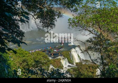 Iguacu Wasserfälle, Brasilianische Seite, Parque National Iguacu, Rio Grande do Sul, Brasilien, Lateinamerika tun Stockfoto