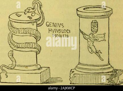 Schule Wörterbuch von Griechischen und Römischen Antiquitäten. ARAE, ALTÄREN. geschnitten sind, und die in der latterround, die weniger verbreitete Form.. AKAE, Altäre. An der Spitze der drei der oben altarswe Siehe die Bohrung zu erhalten das Feuer (etrxapts, etrxapa): Die vierte wurde probablyintended für das Angebot von Früchten oder othergifts, der den godswithout Brand präsentiert wurden. Wenn die Altäre wurden für die Opfer, sie wurden in der Regel de-corated mit Girlanden oder Girlanden, wenn; Thesewere aus bestimmten Arten von leavesand Blumen, die als Fehlbesetzung für solche Verwendungen verpackt, und w Stockfoto
