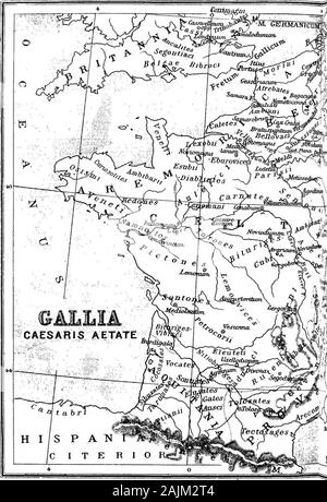 Eine offene Tür für Caesar: Der Anfänger Caesar; vor allem die vereinfachte Text des Bellum helveticum der Kommentare. Acy von catilina; Die enmityof Cato; Ciceros body-Guard; im Senat ein Paar dayslater; Catos Kunstgriff, b. c. 63. 17. Prätor, b. c. 62. 18. Häusliche Probleme; Frevel des Clodius. 19. Propraetor in Spanien, b. c. 61; seine Schulden; alliancewith Crassus; beneidet die Errungenschaften von Alexander theGreat; Beginn seiner militärischen Karriere; gewinnt den Titel ofimperator. 20. Rückkehr nach Italien; sein Dilemma; Catos Opposition und Ergebnis. 21. Das Triumvirat, b. c. 60; Zweck und Ergebnis Stockfoto