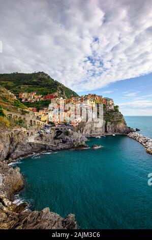 Manarola, Cinque Terre, Italien. Stockfoto