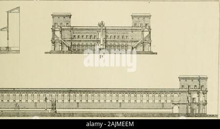 Saint-Pierre de Rome: Histoire de la Basilique Vatikanstaat et du culte du Tombeau de Saint Pierre. Sii^ U RECONSTlTUIIi A. Vue extérieure de la faç B. Obélisque. C. Basilique Conslantinien D. Abschnitt transversale. E. Abschnitt en lonçrneiu.. ^^D-TTH^^^^ Stockfoto