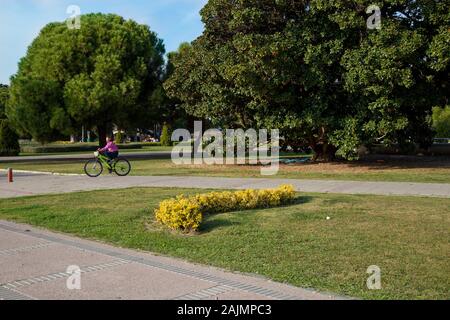 Konak, Izmir/Türkei - 22.11.2019: Kulturpark und Ausstellungszentrum in Izmir. Öffentlicher Park mit dem Namen Kültürpark (übersetzter Kulturpark). Stockfoto
