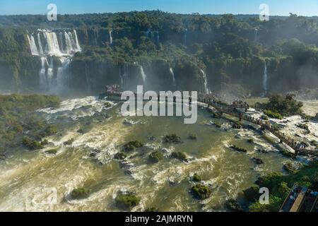 Iguacu Wasserfälle, Brasilianische Seite, Parque National Iguacu, Rio Grande do Sul, Brasilien, Lateinamerika tun Stockfoto