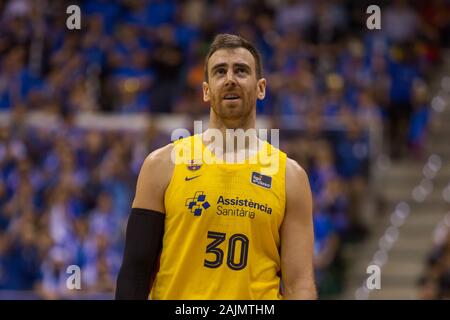 Burgos, Spanien. 04 Jan, 2020. Víctor Claver während FC Barcelona Sieg über San Pablo Burgos (80 - 82) in Liga Endesa regular season Spiel (Tag 16) in Burgos (Spanien) im Kolosseum Burgos gefeiert. 4. Januar 2020 (Foto von Juan Carlos García Mate/Pacific Press) Quelle: Pacific Press Agency/Alamy leben Nachrichten Stockfoto