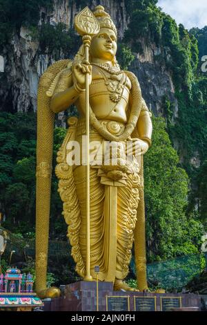 Lord Murugan Statue Batu Höhlen Malaysia Stockfoto