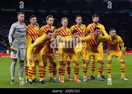 Barcelona, Katalonien, Spanien. Am 4. Januar, 2020. Januar 4, 2020 - Cornella - El Prat, Barcelona, Spanien - Santander LaLiga - RCD Espanyol v FC Barcelona, FC Barcelona stellt für das Bild. Quelle: Eric Alonso/ZUMA Draht/Alamy leben Nachrichten Stockfoto