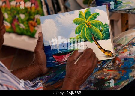Dominikanische Maler malt 4