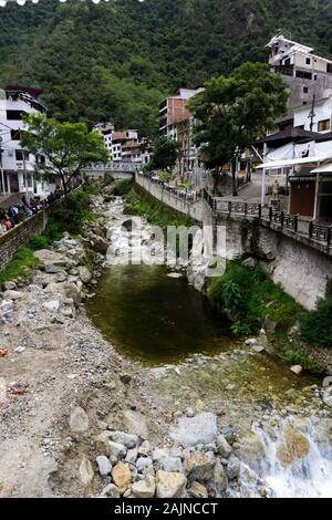 Aguas Calientes in Peru Stockfoto