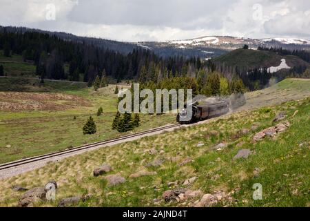 CO 00146-00... COLORADO - Die Cumbres und Toltec Scenic Railroad 3 ft Schmalspurbahn Erbe Eisenbahn laufen für 64 Meilen zwischen Antonito in Colorado ein Stockfoto