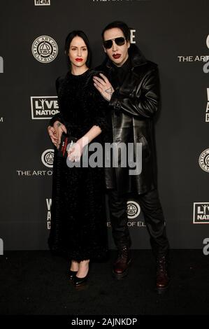 Hollywood, USA. 04 Jan, 2020. LOS ANGELES, Kalifornien - Januar 04: Lindsay Usich und Marilyn Manson Die Kunst des Elysium 13. jährliche Feier - der Himmel im Hollywood Palladium teilnehmen am 04 Januar, 2020 in Los Angeles, Kalifornien. Foto: Absturz/imageSPACE Credit: Imagespace/Alamy leben Nachrichten Stockfoto