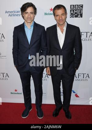 Beverly Hills, USA. 04 Jan, 2020. (L - R) Noah Baumbach und David Heyman bei BAFTA Los Angeles Tea Party statt im Four Seasons Hotel Los Angeles, Beverly Hills, CA am Samstag, 4. Januar 2020. (Foto durch Sthanlee B. Mirador/Sipa USA) Credit: Sipa USA/Alamy leben Nachrichten Stockfoto