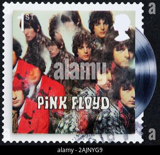 Cover der frühen Platte von Pink Floyd auf Stempel Stockfoto