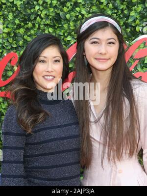 4. Januar 2020 - Beverly Hills, Kalifornien - keara Kiyomi Hedican, Kristi Yamaguchi. Die 7. jährliche Gold erfüllt Golden Brunch statt am Virginia Robinson Gärten und Immobilien. (Bild: © F. S/AdMedia über ZUMA Draht) Stockfoto