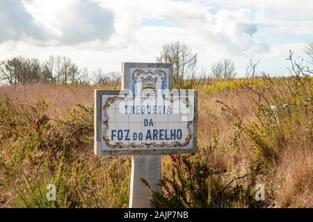 Foz do Arelho eine Gemeinde (freguesia) im Kreis von Caldas da Rainha, Portugal. Stockfoto