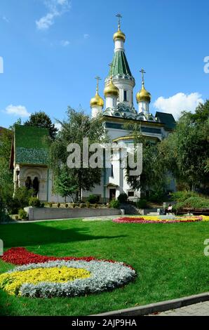 Bulgarien, Russische Kirche aka St. Nikolai Kirche in Sofia Stockfoto