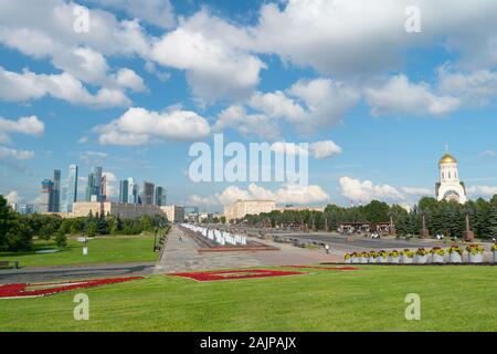 Moskau, Russland - Juli 18, 2019: Victory Park auf Poklonnaya Hügel Stockfoto