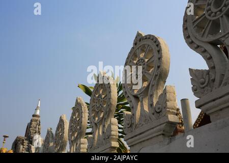 Das Design des Buddhismus-Tempels in Thailand Stockfoto