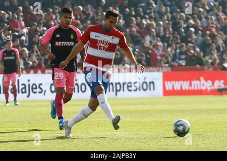 Granada, Spanien. 05 Jan, 2020. Montoro während des Spiels Granada CF gegen RCD Mallorca in Los Carmenes Stadion Sonntag, den 5. Januar 2020 Kredite: CORDON PRESSE/Alamy leben Nachrichten Stockfoto