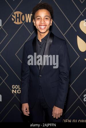 Los Angeles, CA, USA - Jan 04, 2020: Joshua Kaleb Johnson besucht die Showtime Golden Globe Nominierungen Feier im Sunset Tower Hotel Stockfoto