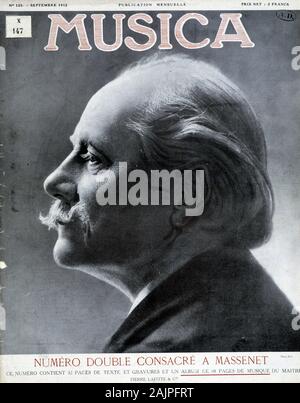 Portrait de Jules Massenet - in 'Musica', September 1912 Stockfoto