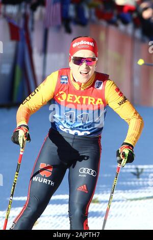 Val di Fiemme, Italien. 05 Jan, 2020. FIS Langlauf Weltcup - Tour de ski 2020 in Val di Fiemme, Italien am 5. Januar 2020; letzte Steigung, Norwegens Therese Johaug (NOR) gewinnt die Tour. Quelle: European Sports Fotografische Agentur/Alamy leben Nachrichten Stockfoto