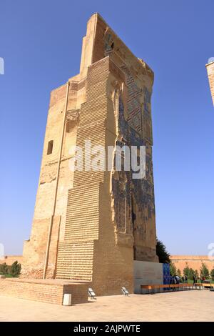 26. September 2019 - Shahrisabz, Usbekistan: Die gigantische Portal von ak-saray - Der weiße Palast von Amir Timur Stockfoto