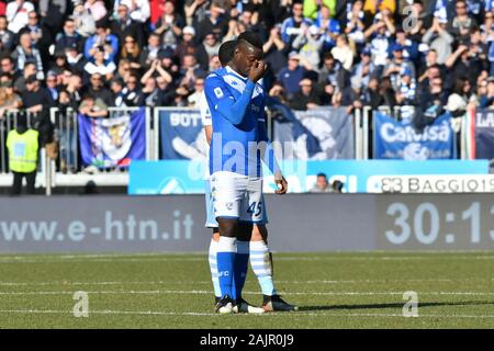 Brescia, Italien. 5 Jan, 2020. balotelli bresciaduring Brescia vs Lazio, italienische Fußball Serie A Männer Meisterschaft in Brescia, Italien, 05. Januar 2020 - LPS/Alessio Tarpini Credit: Alessio Tarpini/LPS/ZUMA Draht/Alamy leben Nachrichten Stockfoto