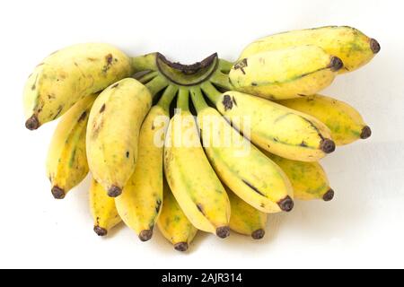 Pisang Banane Awak Isolieren weißer Hintergrund Stockfoto