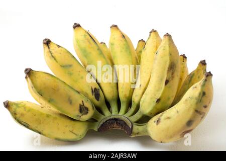 Pisang Banane Awak Isolieren weißer Hintergrund Stockfoto