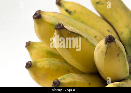 Pisang Banane Awak Isolieren weißer Hintergrund Stockfoto