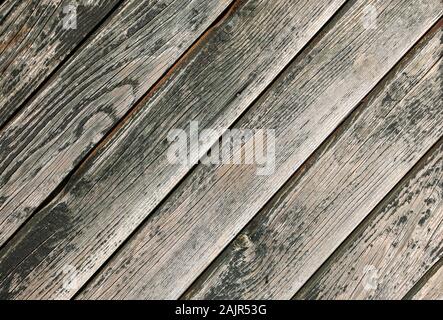 Textur von altem Holz mit gecrackten Farbe dunkles Grün Stockfoto