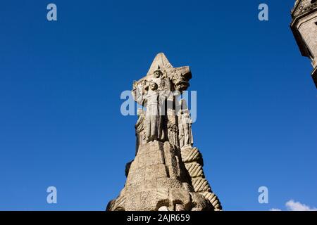 Denkmal für Pobrecillo de Asís. Santiago de Compostela. Spanien Stockfoto