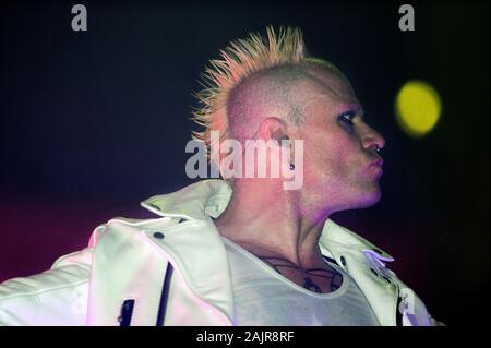 Rho (Milano) Italien, 07. Juli 2012, Heineken Jammin Festival 2012, Arena Fiera Rho: Sänger Keith Flint von The Prodigy während des Konzerts Stockfoto