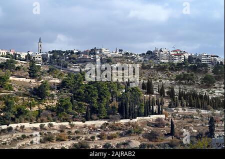 Panoramablick auf den Ölberg Stockfoto